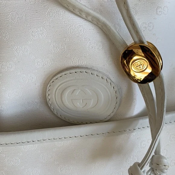 Gucci White and Gold Crossbody Bag - Picture 7 of 8